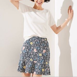 LOFT Floral Vine Skirt